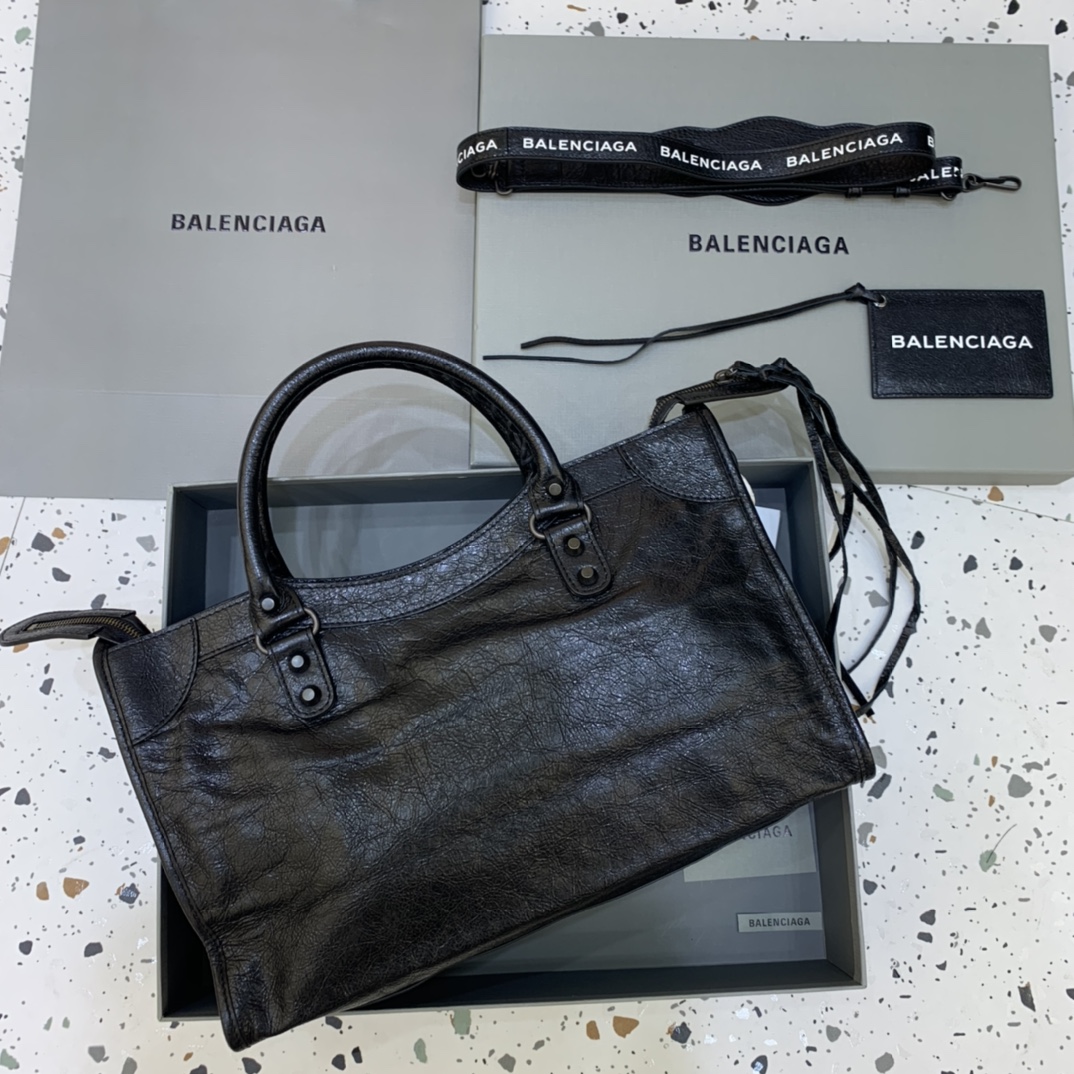 Balenciaga Classic City Medium Handbag Shoulder Bag Black